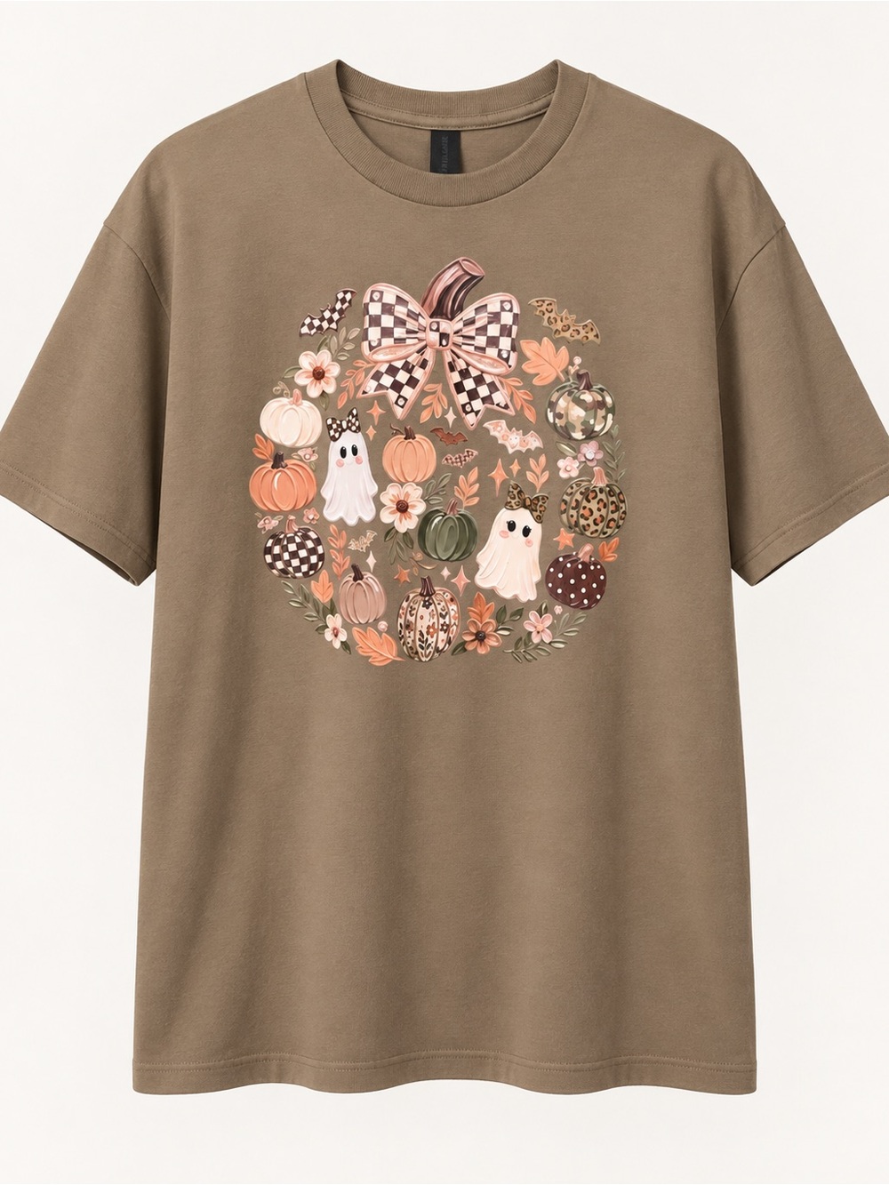 Adult 2XL NWOT Cute Fall Ghost Graphic Tee